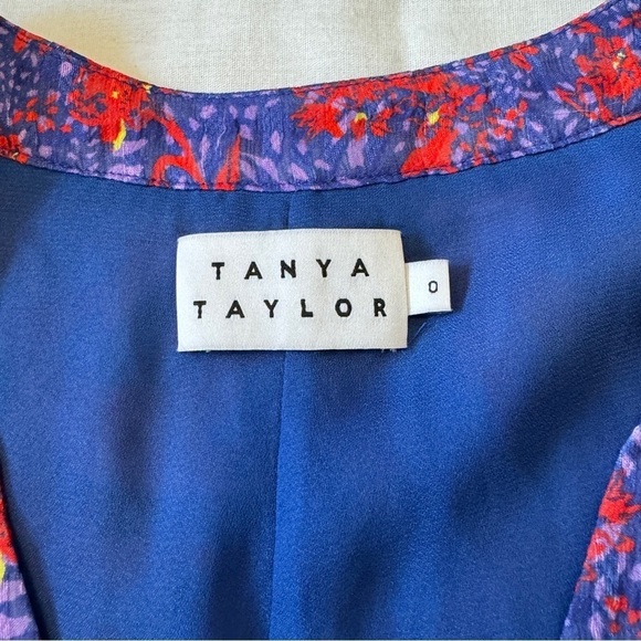 Tanya Taylor 0 Silk Blend Blue & Pink Mini Dress ~ Flirty Flutter Fairy Party - Picture 8 of 9
